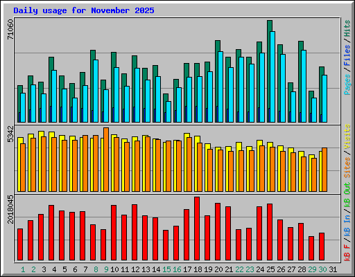 Daily usage for November 2025