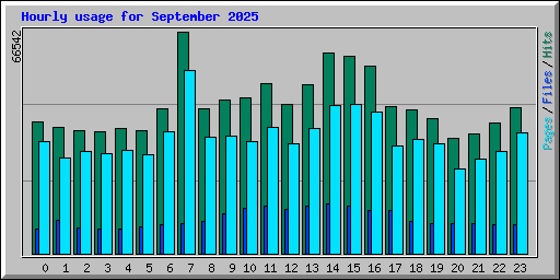 Hourly usage for September 2025