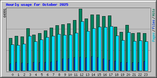 Hourly usage for October 2025